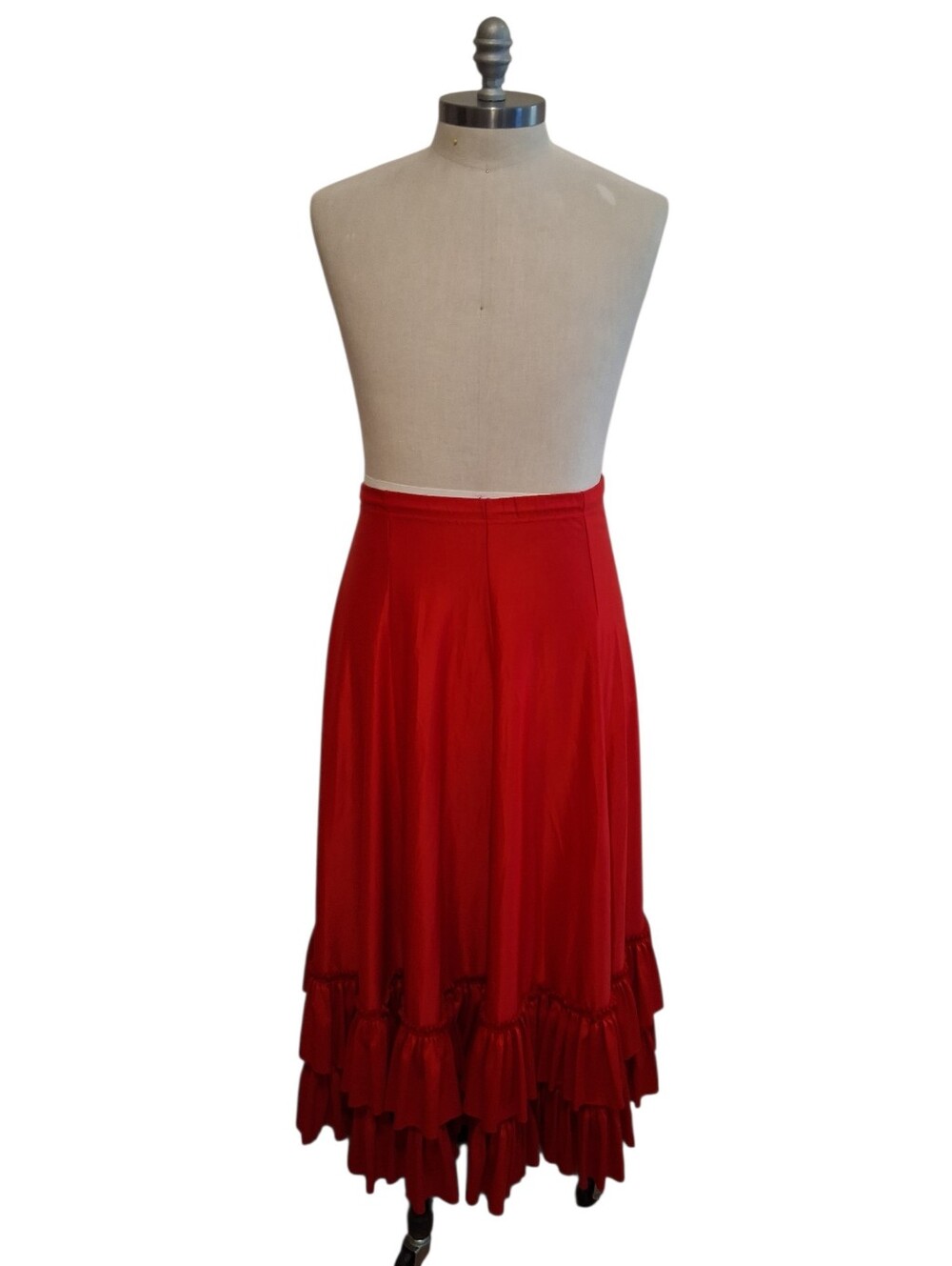 Flamenco Red Ruffled Skirt
